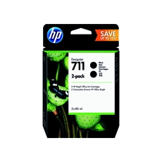 HP 711 Ink Cart Blk 80ml Twin Pk2