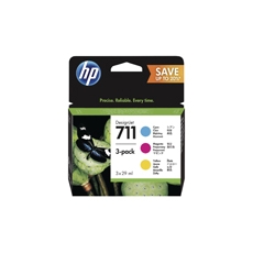 HP 711 Inkjet Carts 3-Pk Tri Col CMY