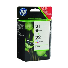 H HP 21 / 22 Black-Tri Color