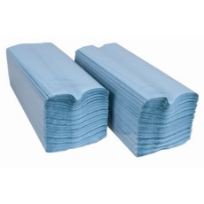 1ply C Fold Hand Towels Blue