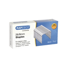 Rapesco Staples 8mm 26/8 Pk5000