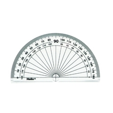 Helix 10cm 180D Protractor Clr Pk50