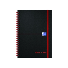 Black n Red PP Elast Notebook A5 Pk5