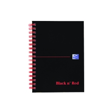 Black n Red HB Wire Rule Ntbk A6 Pk5