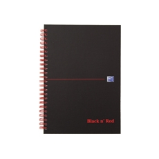 Black n Red Wire HB Notebook A5 Pk5