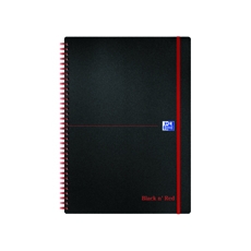 Black n Red PP Notebook A4 Pk5