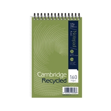 Recycled Spiral Notepad 125x200 Pk10