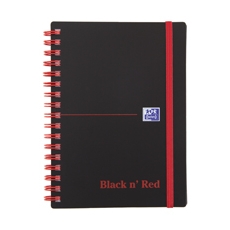 Black n Red PP Ruled Notebook A6 Pk5