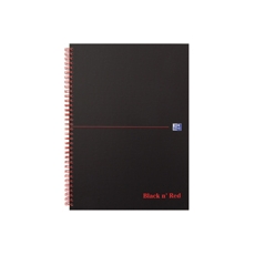 Black n Red HB Wire Notebook A4 Pk5