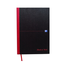 Black n Red Dbl HB Cash Book A4 Pk5