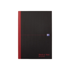 Black n Red HB Recy Notebook A4 Pk5