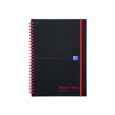 Black n Red PP Recyc Notebook A5 Pk5