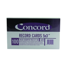 Concord Recd Crd 5x3 Ast P Pk100