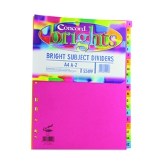 Concord Bright A-Z Divider A4 Pk10