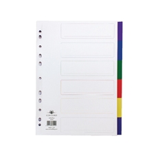 Concord 6 Part Divider Coloured Tabs