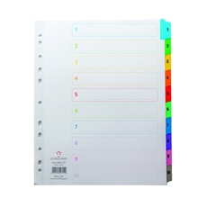 Concord Index 1-10 A4 EW Multicolour