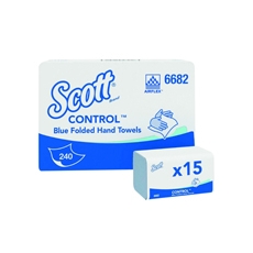 Scott Cntl V Fold Twl 1 Ply Blu Pk15