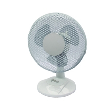 Q-Connect 9 Inch Desk Fan White