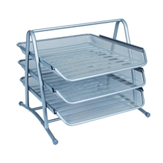 Q-Connect 3 Tier Letter Tray Silver