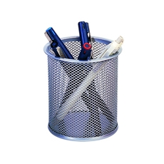 Q-Connect Mesh Pen Pot Silver