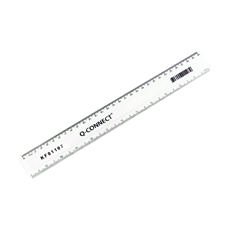 Q-Connect Ruler 300mm Clear