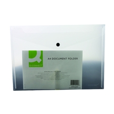 Q-Connect Doc Folder A4 Clear Pk12