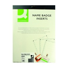 Q-Connect Name Badge Inserts 25 Shts