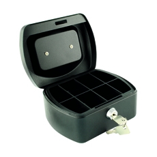 Q-Connect 6 Inch Black Cash Box