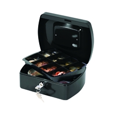 Q-Connect 8 Inch Black Cash Box