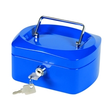 Q-Connect Blue 6 Inch Cash Box