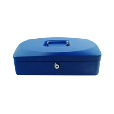 Q-Connect 12 Inch Blue Cash Box