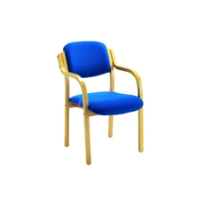 Jemini Wood Frame Chair with Blue