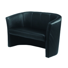 Avior 2 Seat Tub Sofa Vinyl Black