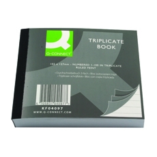 Q-Connect Triplicate Book 102x127mm