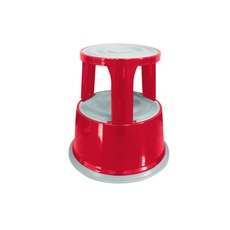 Q-Connect Red Metal Step Stool