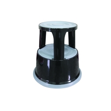 Q-Connect Black Metal Step Stool