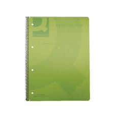 Q-Connect PP Spiral Pad A4 Green Pk5