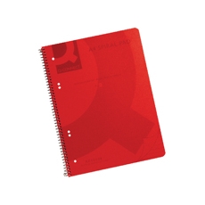 Q-Connect PP Spiral Pad A4 Red Pk5