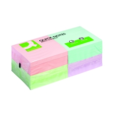 Q-Connect Pastel Quick Note Pad Pk12