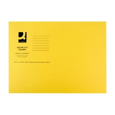 Q-Connect Sq Cut Folder Fs Yellow