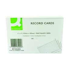 Q-Connect Recd Card 152x102 Wht P100