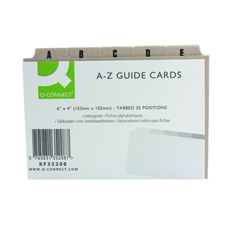 Q-Connect Gd Card 152x102mm A-Z Pk25