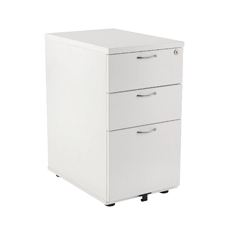 Jemini 3 Drw Desk High Ped White