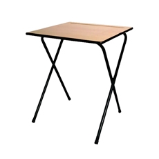 Titan Folding Exam Desk MDF Beech