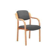 Jemini Wood Frame Arm Chair Charcoal