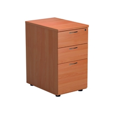 Jemini 3Drw Desk High Pedestal Beech