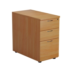 First 3Drw Desk High Pedestal Beech