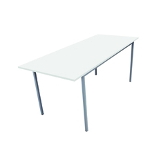 Serrion Rect 4 Leg Desk White