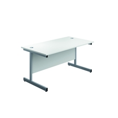 Jemini Single Rect Desk 800 White