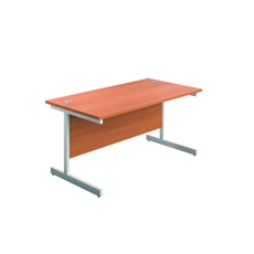 Jemini Single Rect Desk 800 Beech